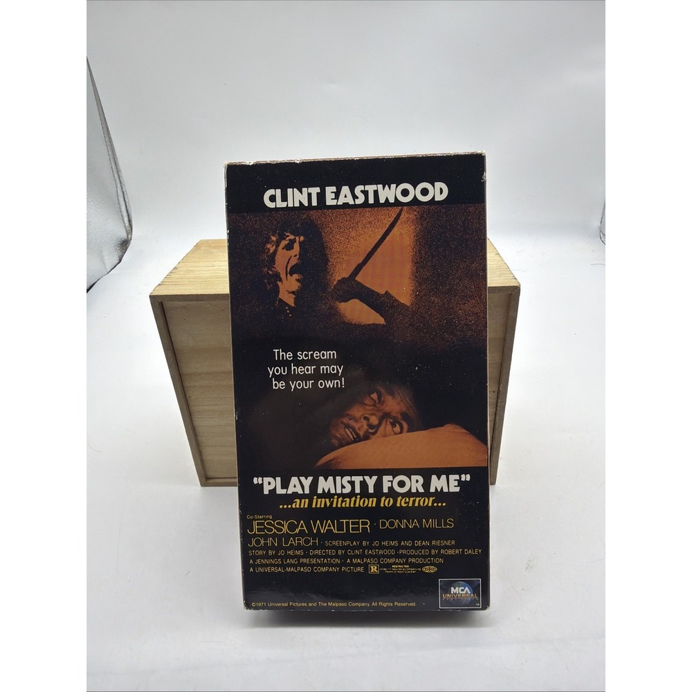 Play Misty for Me 1971 VHS Movie MCA 1990 Clint Eastwood Jessica Walter Thriller